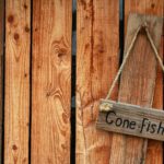 photo of a gone fishing sign