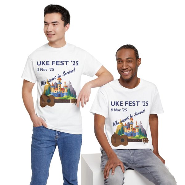 Uke Fest 25 Ukulele Festival Tee - PERSONALISE FOR YOU OR YOUR GROUP!  Unisex Shirt - Image 9