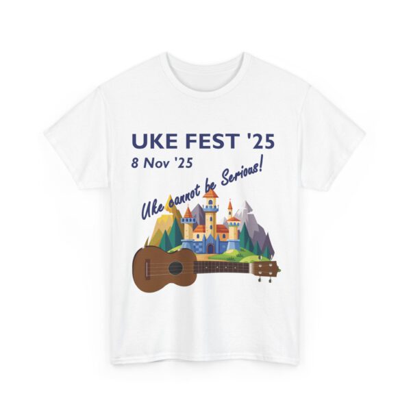Uke Fest 25 Ukulele Festival Tee - PERSONALISE FOR YOU OR YOUR GROUP!  Unisex Shirt - Image 3