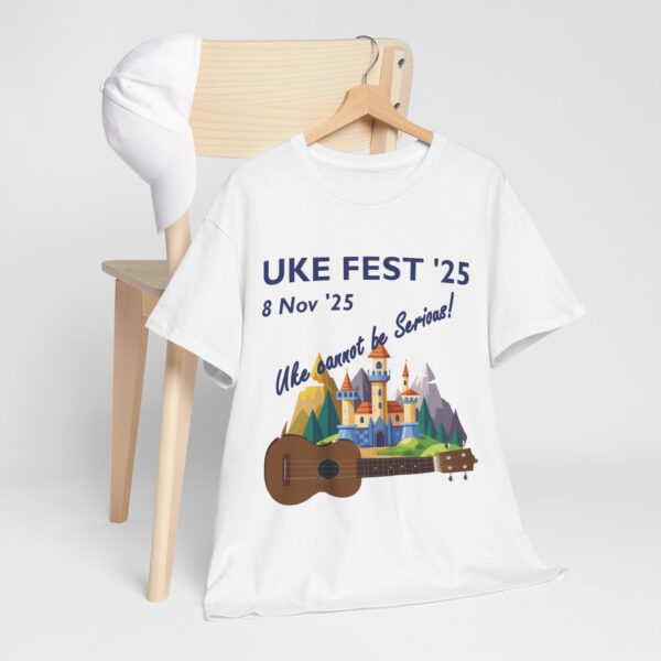 Uke Fest 25 Ukulele Festival Tee - PERSONALISE FOR YOU OR YOUR GROUP!  Unisex Shirt - Image 7